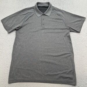 Lululemon Polo Shirt Men's Large Performance Get Outside Get Sweaty Tech